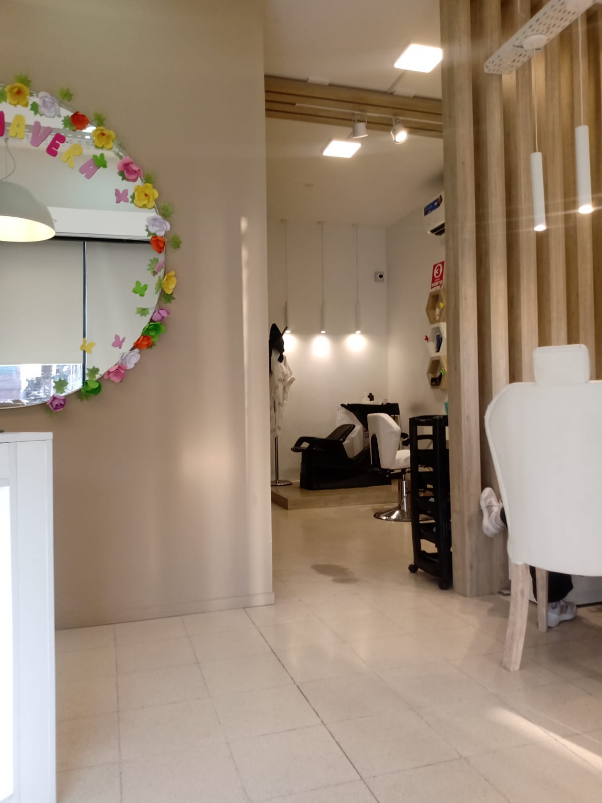 Interior de la peluquería